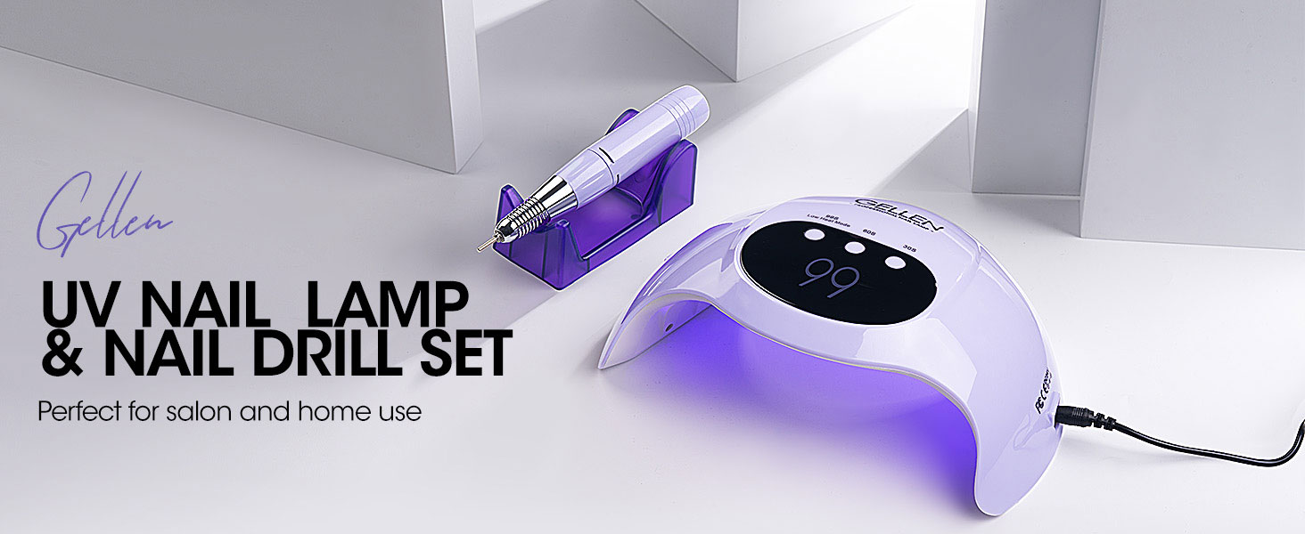 Amazon.com: Gellen UV LED Nail Lamp with Electric Nail Drill, 72W